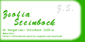 zsofia steinbock business card
